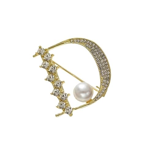 Brosche Buchstabe D – Kristallbesetzte Legierung Alphabet Pin für Anzug Mantel – Sicherheitsverschluss, Einheitsgröße, Metall, Achat von muzoira