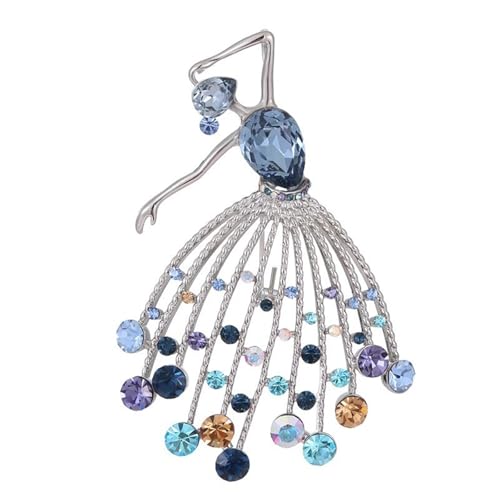 Brosche für französische Ballettmädchen, Kristall, luxuriös, elegant, für formelle Kleider, Einheitsgröße von muzoira