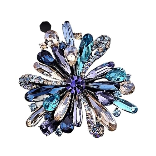 Brosche im Vintage-Stil, mit Kristallen, für Blazer und Mäntel, Einheitsgröße von muzoira