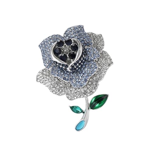 Brosche mit Diamant-Rose, luxuriös, elegant, für Damen, Einheitsgröße von muzoira