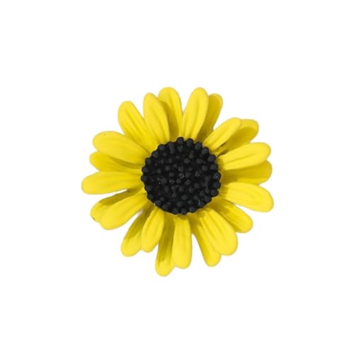 Brosche mit Gänseblümchen, gelbe Blume – stilvolle schicke Anstecknadel für sichere Kleidung von muzoira