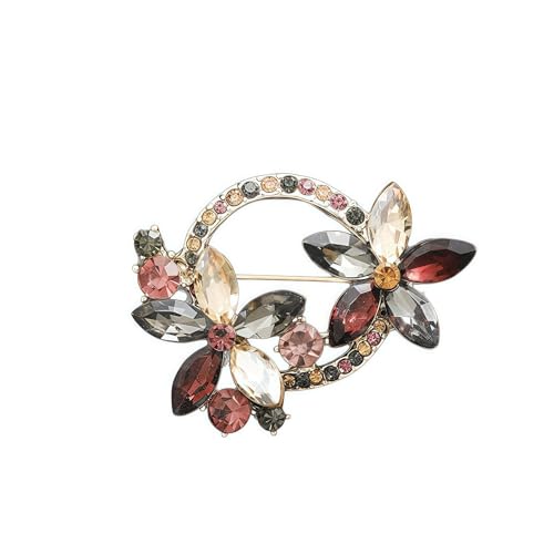 Brosche mit floraler Schleife, Legierung, für Damen und Herren, Einheitsgröße, Metall, Achat von muzoira