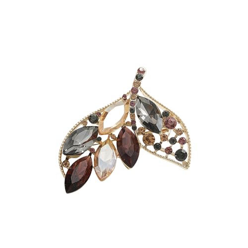 Brosche mit floraler Schleife, Legierung, für Damen und Herren, Einheitsgröße, Metall, Achat von muzoira