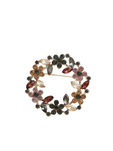 Brosche mit floraler Schleife, Legierung, für Damen und Herren, Einheitsgröße, Metall, Achat Brosche mit floraler Schleife, Legierung, für Damen und Herren, Einheitsgröße, Metall, Achat von muzoira