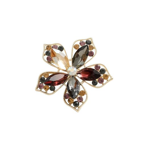 Brosche mit floraler Schleife, Legierung, für Damen und Herren, Einheitsgröße, Metall, Achat Brosche mit floraler Schleife, Legierung, für Damen und Herren, Einheitsgröße, Metall, Achat von muzoira