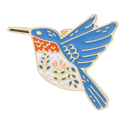 Bunte Vogel-Brosche – geometrische Emaille-Anstecknadel für Damen und Herren von muzoira