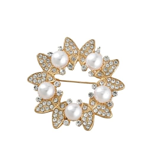 Elegante Perlen-Brosche – luxuriöse Legierung Pin für Damenmode, Einheitsgröße, Metall, Achat Elegante Perlen-Brosche – luxuriöse Legierung Pin für Damenmode, Einheitsgröße, Metall, Achat von muzoira