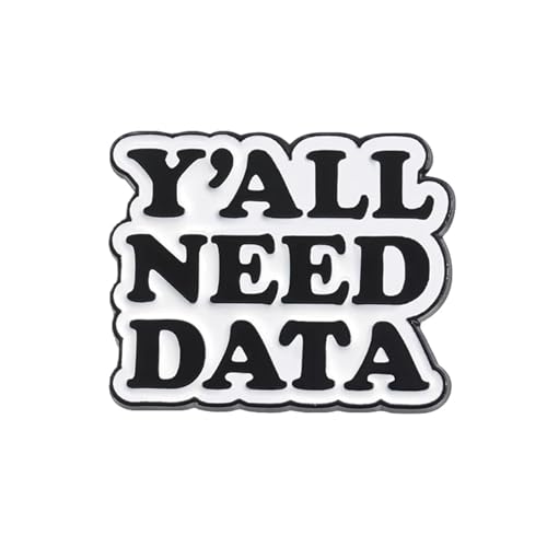 Emaille-Anstecknadeln "Talk Data To Me" und "Y'all Need Data" – Programmierbroschen Schmuck, Einheitsgröße von muzoira