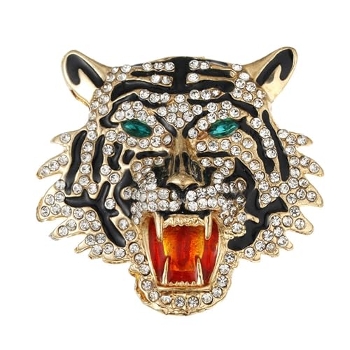 Herren-Brosche mit Tigerkopf, Kristall-Brosche – Sternzeichen, wandelbare Anstecknadel und Anhängerbügel für kraftvollen Statement-Schmuck Herren-Brosche mit Tigerkopf, Kristall-Brosche – Sternzeichen, wandelbare Anstecknadel und Anhängerbügel für kraftvollen Statement-Schmuck von muzoira