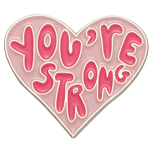 Hochwertige Buchstabenbrosche aus Zinklegierung mit farblich abgestimmtem Herz – inspirierende Emaille-Brosche zum Tragen, Einheitsgröße von muzoira