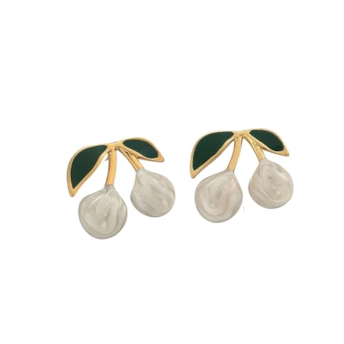 Kirsch-Ohrstecker aus Edelstahl – 304 Grad Obst-Thema, zierliche Ohrringe für Frauen, farbecht, Einheitsgröße Kirsch-Ohrstecker aus Edelstahl – 304 Grad Obst-Thema, zierliche Ohrringe für Frauen, farbecht, Einheitsgröße von muzoira