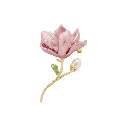 Magnolien-Brosche im chinesischen Stil, eleganter Luxus-Designer – für Damen von muzoira