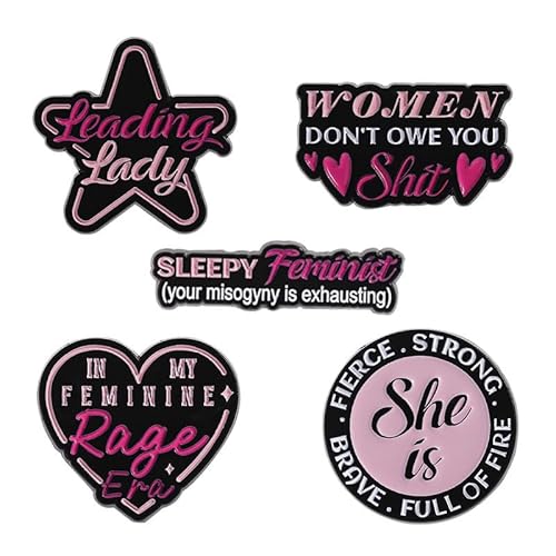 Modisches unregelmäßiges Abzeichen-Set – 5 Stück Zinklegierungs-Ansteckknöpfe mit Stern-/Herz-/Buchstaben-Designs für Jacken, Hüte und Rucksäcke von muzoira