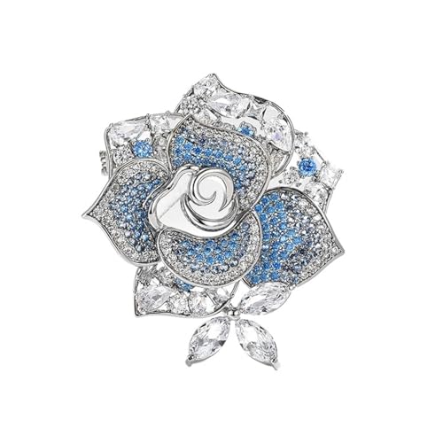 Monet Style Rose Brosche - Elegante Kristallnadel für Blusen & Kleider, Einheitsgröße von muzoira