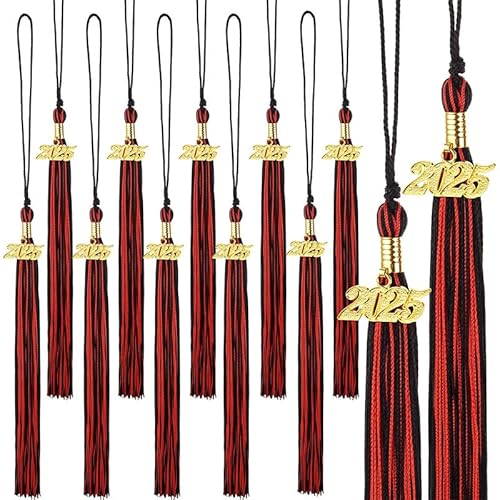 Muzoira 10er-Pack Quasten-Anhänger mit Abschlusskappe, Einheitsgröße, Achat von muzoira