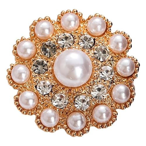 Muzoira All-Match Perlenbrosche – High-End-Nischenkragennadel für Damen (Anti-Rutsch-Design für Strickjacken und Kleidung) von muzoira