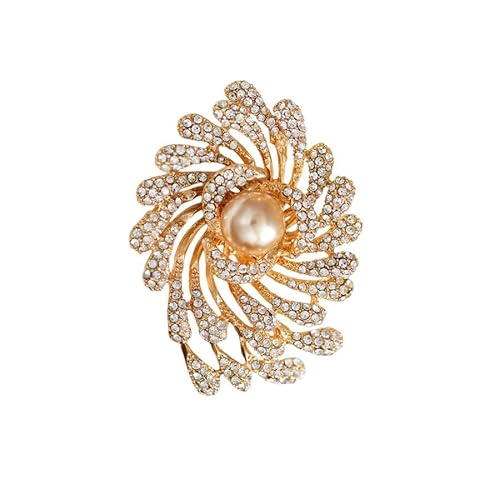 Muzoira Feuerwerk-Brosche – High-End-minimalistische Perlennadel für Frauen, elegantes All-Match-Corsagen-Accessoire für Anzüge, Pullover und Blusen von muzoira