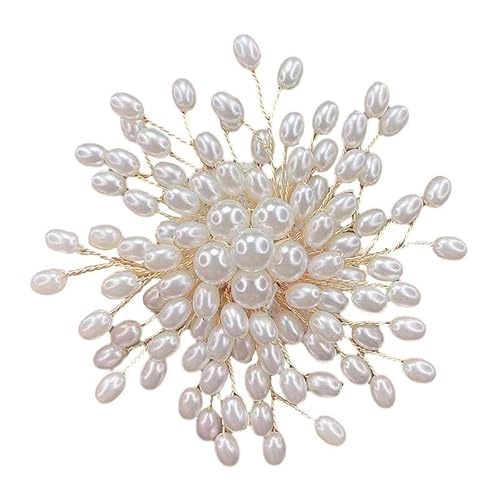 Muzoira Imitation Perle Brosche - Elegante leichte Luxus Corsage Pin Mode All-Match Mantel Zubehör für Frauen High-End-Bluse & Jacke Dekoration von muzoira