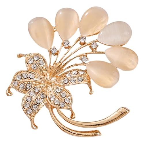 Muzoira Opal Blume Brosche für Frauen Luxus Mantel Corsage Pin für Herbst Winter von muzoira