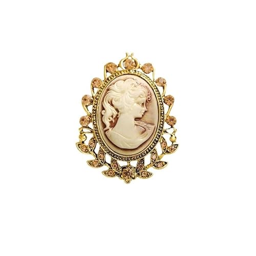 Muzoira Retro Court Brosche – einfache All-Match-Anstecknadel, europäischer und amerikanischer Stil, Kragenabzeichen, blendfrei, elegantes Accessoire für Blusen und Anzüge von muzoira