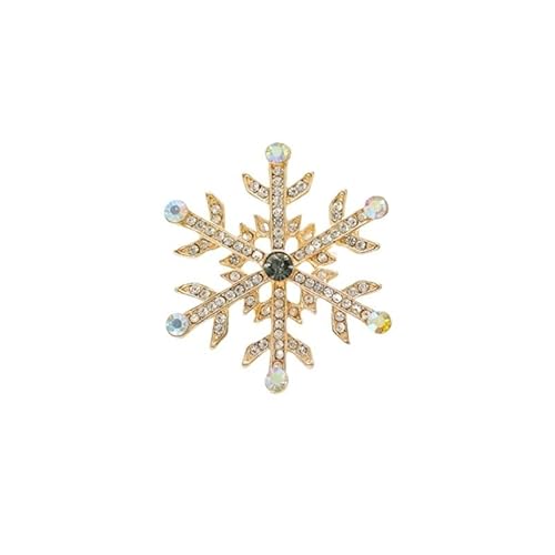 Muzoira Schneeflocken-Brosche – Vollkristall-Diamant-Anstecknadel, leichtes luxuriöses Nischen-Design für Frauen, High-End-All-Match-blendfreies Accessoire von muzoira