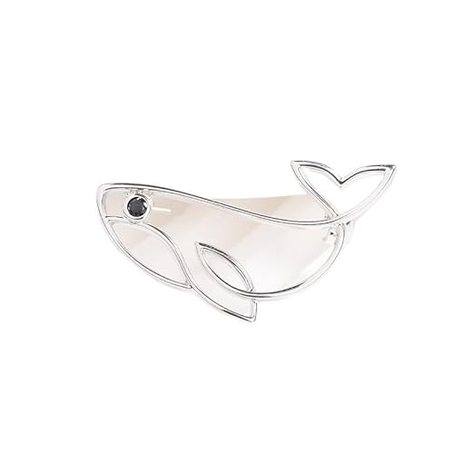 Muzoira Wal-Brosche – minimalistische Pärchen-Anstecknadel für Männer und Frauen, Einheitsgröße, Metall, Achat von muzoira