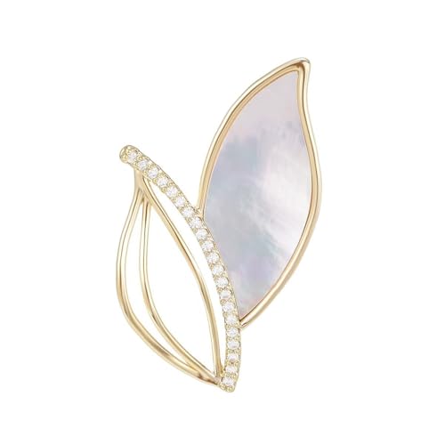 Natürliche Perlmutt-Brosche – minimalistischer Kunsthandwerker, Statement-Anstecknadel für Frauen, kühler, botanischer Schmuck Natürliche Perlmutt-Brosche – minimalistischer Kunsthandwerker, Statement-Anstecknadel für Frauen, kühler, botanischer Schmuck von muzoira
