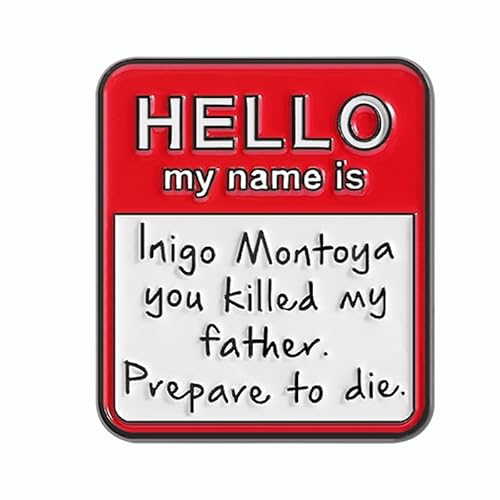 Niedliche rote Namensschild-Brosche – Cartoon & Buchstabe Metallnadel für Damen und Herren von muzoira