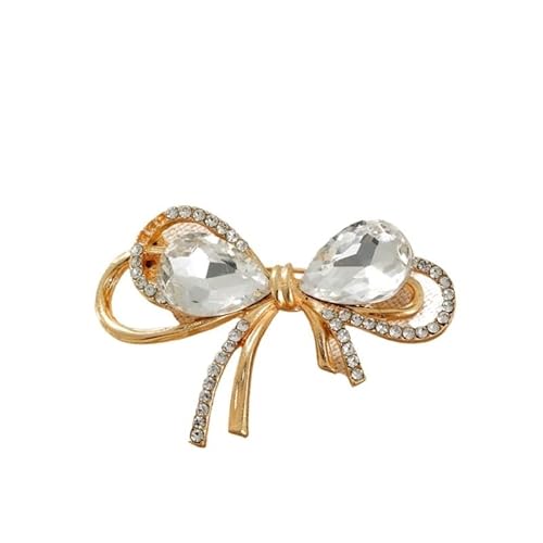 Perlen-Brosche mit Schleife, niedlicher japanischer Stil, rutschfeste Anstecknadel für Kleider und Blusen, Einheitsgröße, Metall, Achat von muzoira