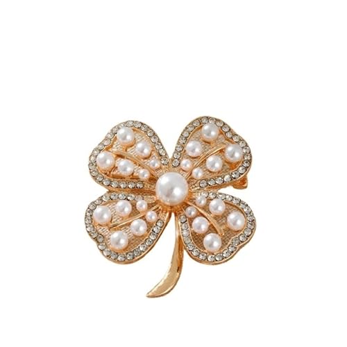 Perlen-Brosche mit Schleife, niedlicher japanischer Stil, rutschfeste Anstecknadel für Kleider und Blusen, Einheitsgröße, Metall, Achat von muzoira