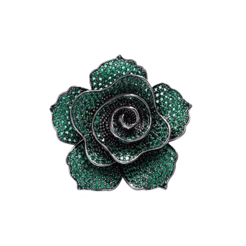 Rosen-Brosche – Luxuriöse Blumen-Anstecknadel für Blazer und Qipaos, Einheitsgröße von muzoira