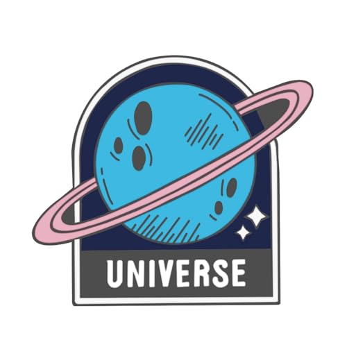 Weltraumrakete Astronaut Kosmische Planeten Brosche – Diamant Geometrisch verträumtes Modeaccessoire, Einheitsgröße von muzoira