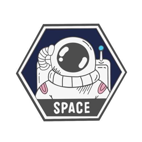 Weltraumrakete Astronaut Kosmische Planeten Brosche – Diamant Geometrisch verträumtes Modeaccessoire, Einheitsgröße von muzoira