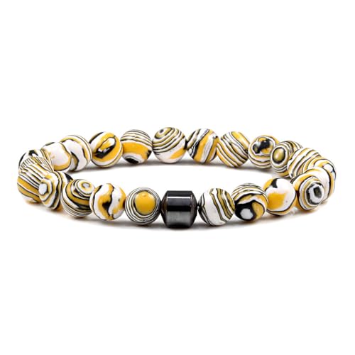 muzoira Magnetisches Tigeraugen-Stein-Armband, 23 Perlen, Unisex, handgefertigt, Lavastein, Perlenarmband für Damen und Herren, Einheitsgröße, Achat muzoira Magnetisches Tigeraugen-Stein-Armband, 23 Perlen, Unisex, handgefertigt, Lavastein, Perlenarmband für Damen und Herren, Einheitsgröße, Achat von muzoira
