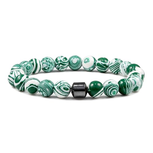 muzoira Magnetisches Tigeraugen-Stein-Armband, 23 Perlen, Unisex, handgefertigt, Lavastein, Perlenarmband für Damen und Herren, Einheitsgröße, Achat muzoira Magnetisches Tigeraugen-Stein-Armband, 23 Perlen, Unisex, handgefertigt, Lavastein, Perlenarmband für Damen und Herren, Einheitsgröße, Achat von muzoira