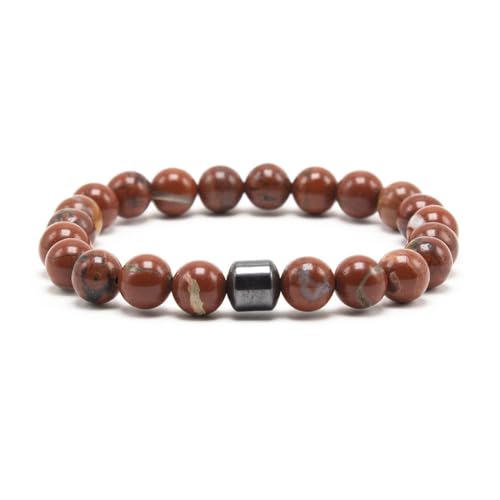 muzoira Magnetisches Tigeraugen-Stein-Armband, 23 Perlen, Unisex, handgefertigt, Lavastein, Perlenarmband für Damen und Herren, Einheitsgröße, Achat muzoira Magnetisches Tigeraugen-Stein-Armband, 23 Perlen, Unisex, handgefertigt, Lavastein, Perlenarmband für Damen und Herren, Einheitsgröße, Achat von muzoira