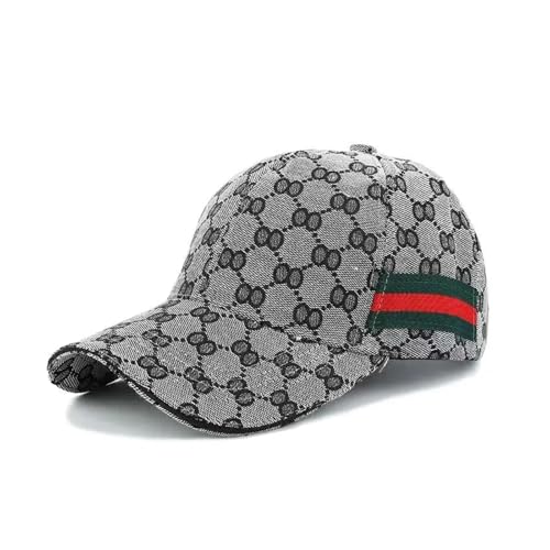 muzoira Unisex-Baseballkappe, verstellbarer Riemen, Hip-Hop-Casual-Kappe, grau, Einheitsgröße von muzoira