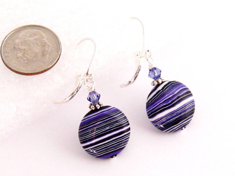 Lila Ohrringe, Schmuck, Geschenke Für Teenager Mädchen von mwhitejewelry