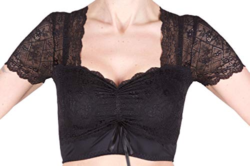 my choice Dirndlbluse Sarah 1703 3310 900 schwarz Spitze Größe 38 von my choice