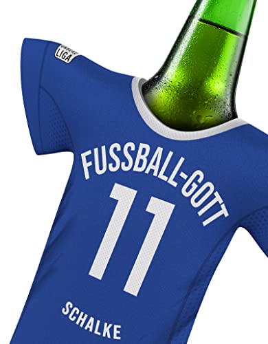 Fussball Gott Trikot passend für Schalke Fans | männer Bierkühler by MYFANSHIRT.com fußball heim t-Shirt von my fan shirt