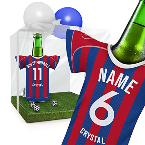 PERSONALISIERT Crystal Trikot-Kühler Geschenk-Box Fanartikel Männer | Passend für FC Crystal Palace | Mann Freund Opa Bruder Geburtstag Weihnachten Ostern Wichteln Trikotkühler by MyFanShirt DEUK von my fan shirt