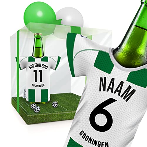 PERSONALISIERT Groningen Trikot-Kühler Geschenk-Box Fanartikel Männer | Passend für FC Groningen | Mann Freund Opa Bruder Geburtstag Weihnachten Ostern Wichteln Trikotkühler by MyFanShirt DENL von my fan shirt