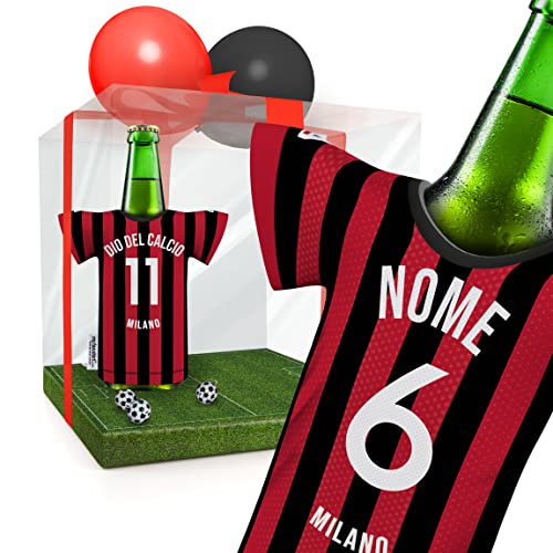 PERSONALISIERT Milano Trikot-Kühler Geschenk-Box Fanartikel Männer | Passend für Milan | Mann Freund Opa Bruder Geburtstag Weihnachten Ostern Wichteln Trikotkühler by MyFanShirt DEIT von my fan shirt