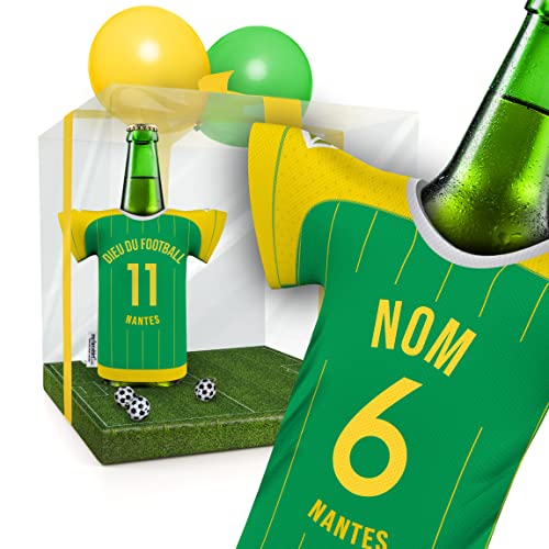 PERSONALISIERT Nantes Trikot-Kühler Geschenk-Box Fanartikel Männer | Passend für FC Nantes | Mann Freund Opa Bruder Geburtstag Weihnachten Ostern Wichteln Trikotkühler by MyFanShirt DEFR von my fan shirt