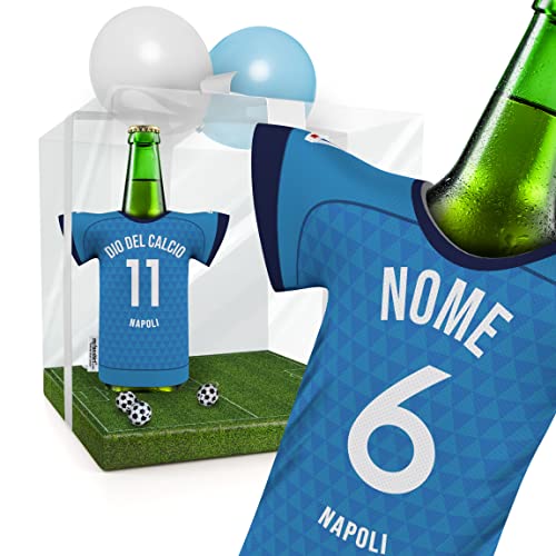 PERSONALISIERT Napoli Trikot-Kühler Geschenk-Box Fanartikel Männer | Passend für SSC Neapel | Mann Freund Opa Bruder Geburtstag Weihnachten Ostern Wichteln Trikotkühler by MyFanShirt DEIT von my fan shirt