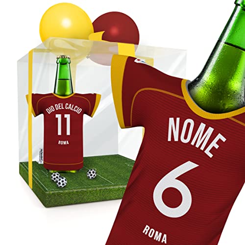PERSONALISIERT Roma Trikot-Kühler Geschenk-Box Fanartikel Männer | Passend für AS Rom | Mann Freund Opa Bruder Geburtstag Weihnachten Ostern Wichteln Trikotkühler by MyFanShirt DEIT von my fan shirt
