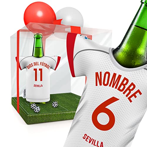 PERSONALISIERT Sevilla Trikot-Kühler Geschenk-Box Fanartikel Männer | Passend für FC Sevilla | Mann Freund Opa Bruder Geburtstag Weihnachten Ostern Wichteln Trikotkühler by MyFanShirt DESP von my fan shirt