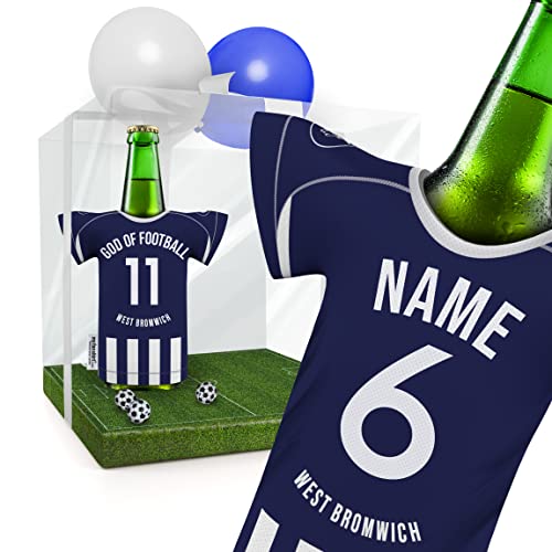 PERSONALISIERT West Bromwich Trikot-Kühler Geschenk-Box Fanartikel Männer | Passend für FC West Bromwich Albion | Mann Freund Geburtstag Weihnachten Ostern Wichteln Trikotkühler by MyFanShirt DEUK von my fan shirt