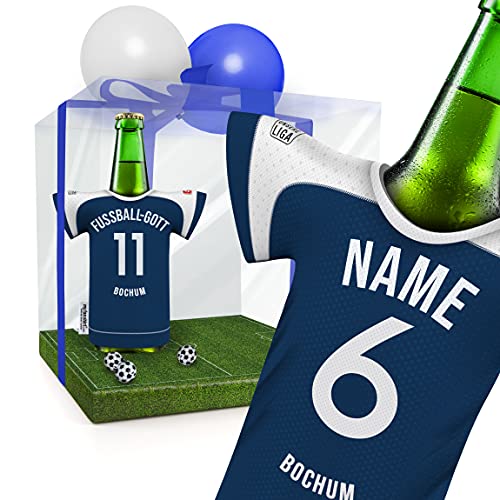 my fan shirt PERSONALISIERT Bochum Trikotkühler Fanartikel Männer | Passend für Bochum | Mann Freund Opa Bruder Geburtstag Weihnachts-Geschenk Wichtel Flaschenkühler by MYFANSHIRT.com von my fan shirt