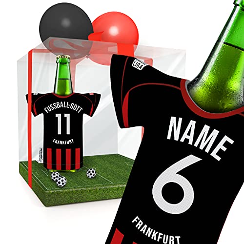 my fan shirt PERSONALISIERT Frankfurt Trikotkühler Fanartikel Männer | Passend für Frankfurt-Fans | Mann Freund Opa Bruder Geburtstag Weihnachts-Geschenk Wichtel Flaschenkühler by MYFANSHIRT.com von my fan shirt